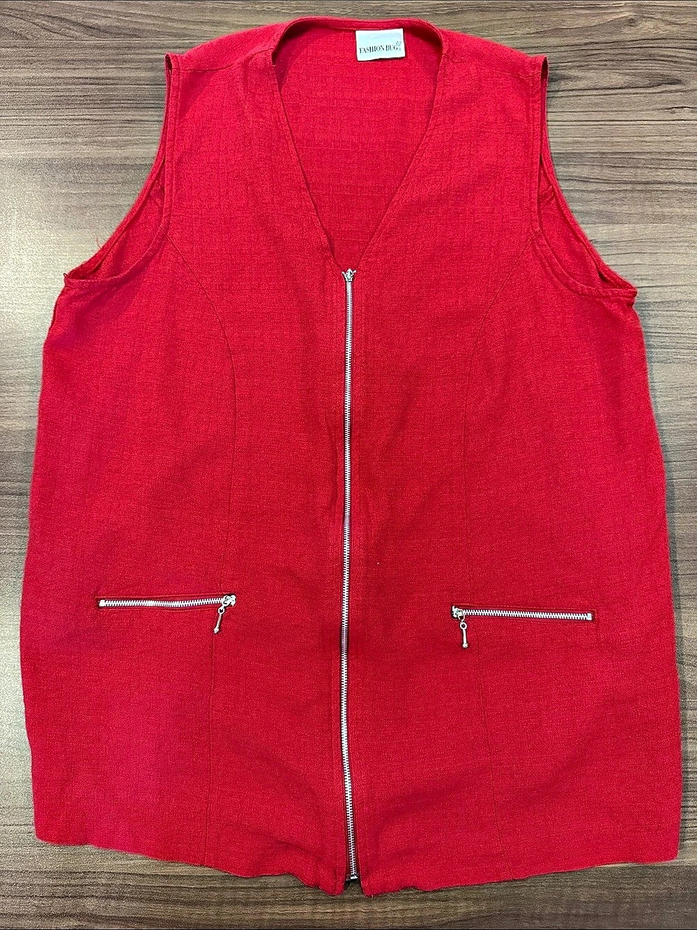 Fashion Bug Red Zip Front Vest